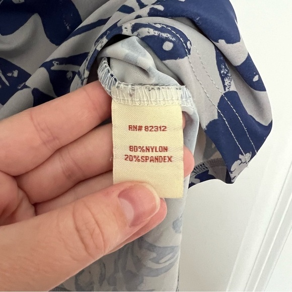 Women’s Axyeh blue floral ruffle sleeve shift dress size medium M - Picture 4 of 5